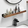 Wall Mounted Wood Shelf Organizer Shower Storage Rack Solid Wood Corner Shelves Wall Mounted Toilet Shampoo Holder Kitchen Shelf