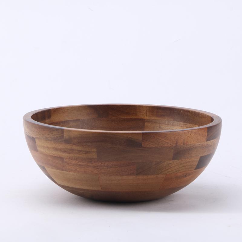 Factory Customizable Size and LOGO Made for Kitchen Food Grade Walnut Salad Bowl