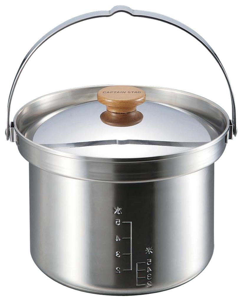 CAPTAIN STAG 3-layer Steel Tiered Rice Cooker 5 Cups UH-4001