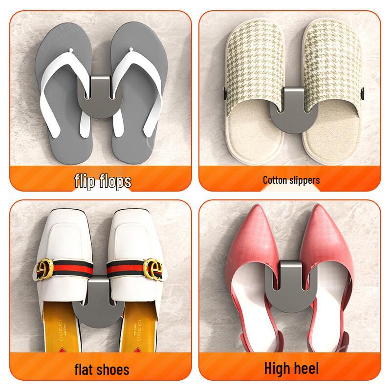 Wall-Mounted Bathroom Slipper Rack