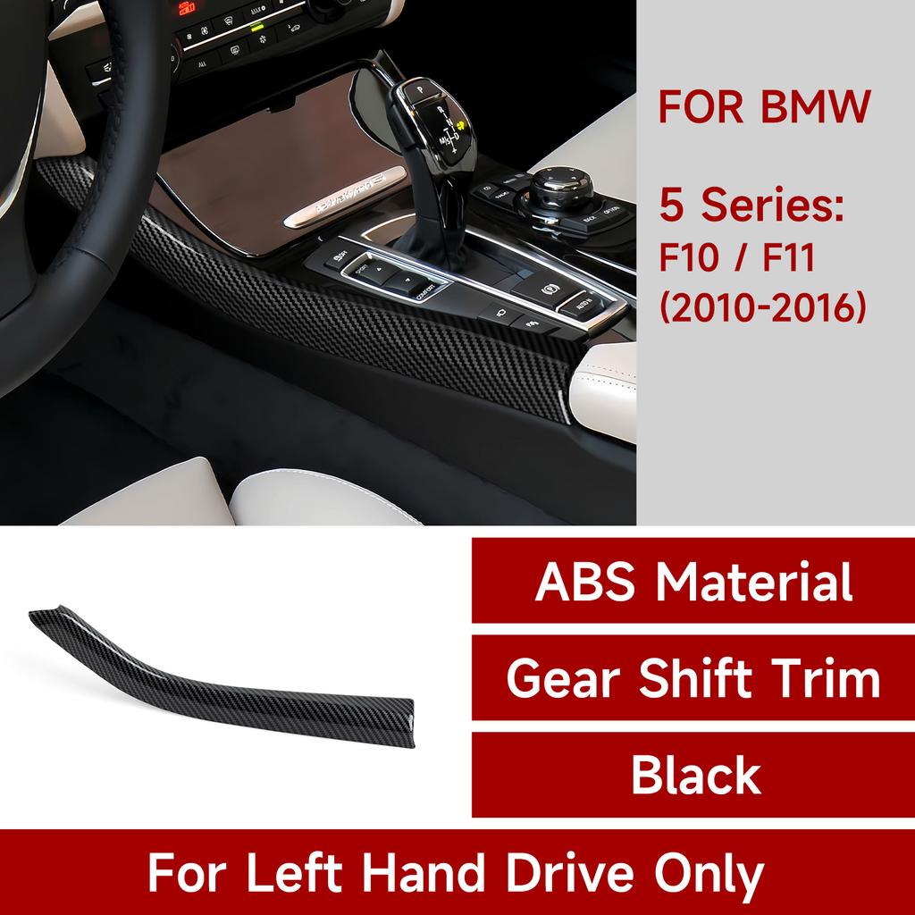 WDV25 For BMW 5 Series F10 F11 (2010-2016) Trim Accessories. Car Center Console Dashboard Gear Shift Panel. Carbon Fiber ABS Sticker.