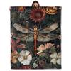 Dragonfly Throw Blanket Ultra Soft Cozy Lightweight Fuzzy Plush Flannel Fleece Blanket for Chair, Bed, Couch, Office & Travel