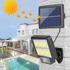 Mocna Lampa Solarna 120 Led Z Czujnikiem Ruchu Ogrodowa Elewacyjna + Pilot