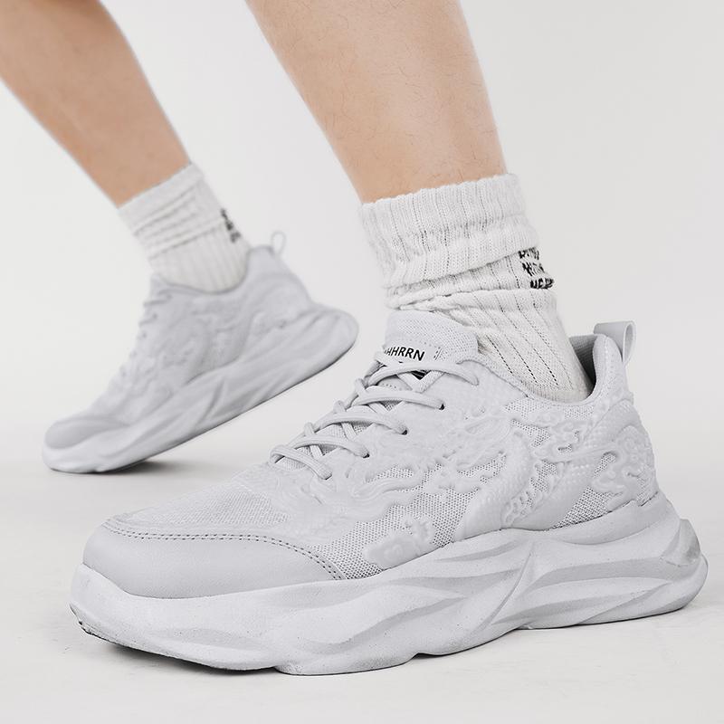 Herren-Sneakers Herren-Freizeitschuhe Lauf-Sportschuhe Rutschfeste Tennisschuhe für Herren Mesh Atmungsaktiv Schnürung Leichte Flats Sportschuhe