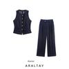 Araltay New Arrival Fashion Style Women's Clothing Denim Silm Vest Wide Leg Denim 3777225 3777223