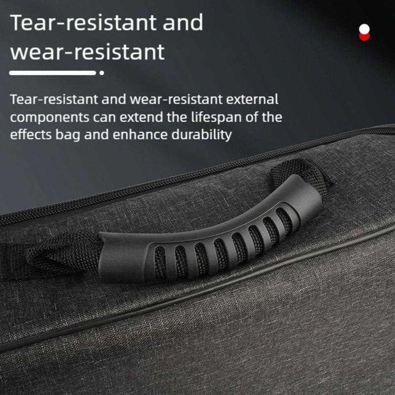 Guitar Pedal Organizer with Multifunctional Storage Pockets Padded Interior Polyester Texture for Live Performances