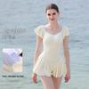 Disney Women's Short-Sleeve One-Piece Skirt Swimsuit D15284S2F