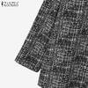 ZANZEA Women Long Sleeve Blouse and Pants Retro Print Casual Two Piece Suit Sets