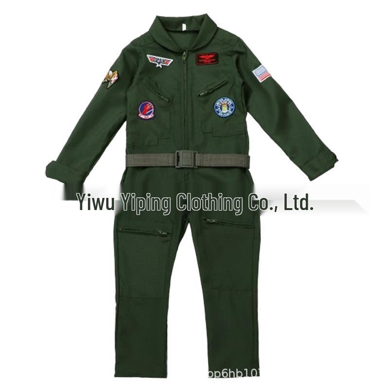 Children's Halloween Top Gun Pilot Costume Set for Parties and Sports Day