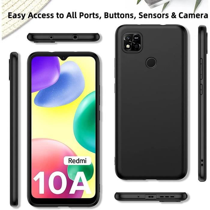 Coque - Xiaomi - Redmi 10A - Silicone Noir - Souple - Slim