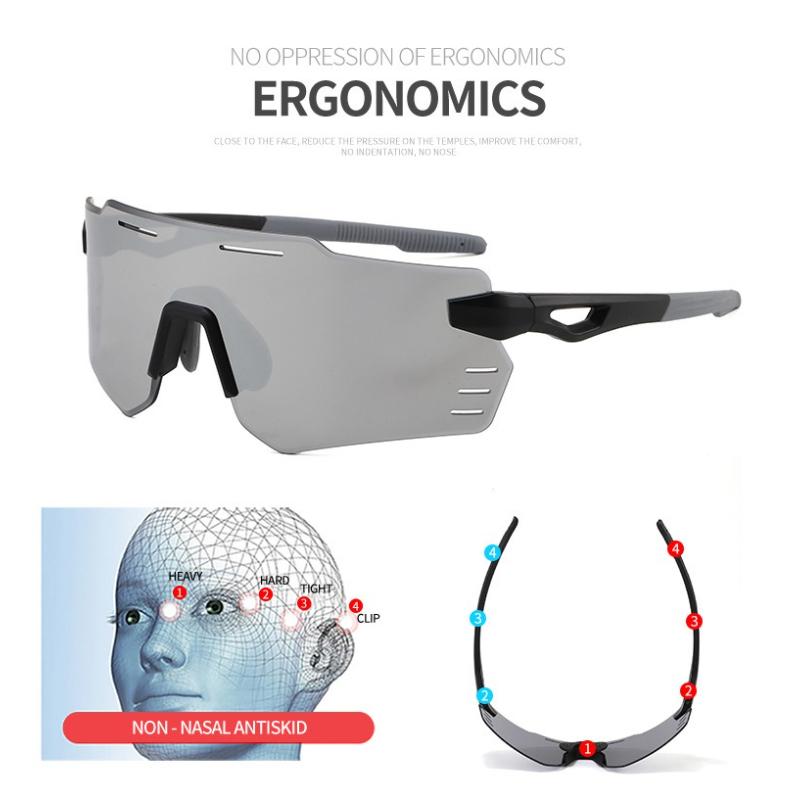 Polarisierte Sportsonnenbrille für Herren Damen Outdoor Ultraleicht UV400 Schutz Sonnenbrille für Radfahren Laufen Fahren Mountainbike Sonnenbrille
