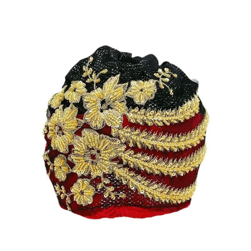 Ethnische trendige Schalmütze Schwerindustrie Phoenix Schwanz Haarband Western Stil Dünne Baotou Mütze Hüte & Mützen (Damen)