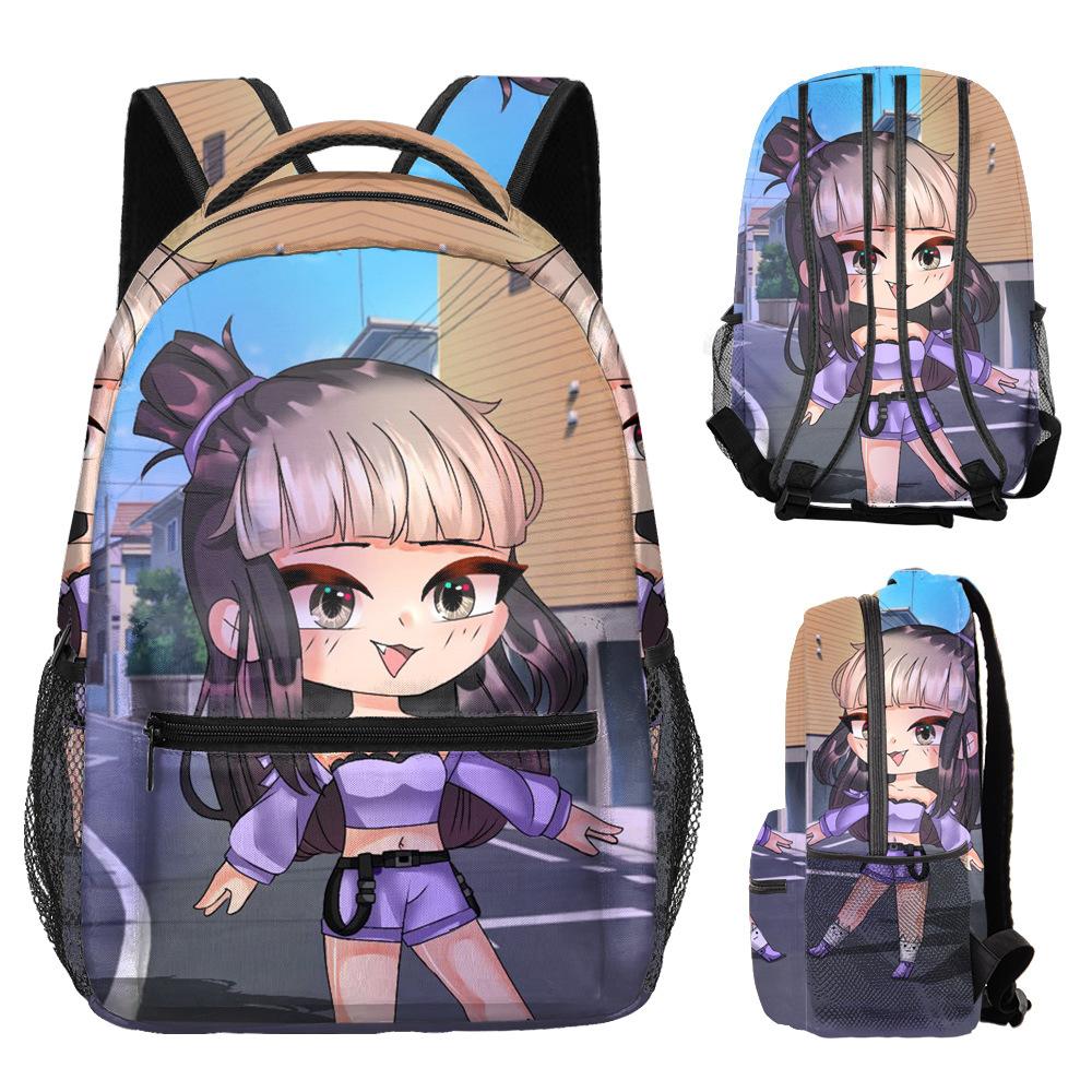 Cartoon Novelty Kpop Youthful School Bags Unisex Gacha Life Travel Bags 3D Print Oxford Waterproof Notebook Shoulder Backpacks