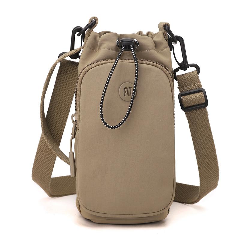 

Жіноча міні маленька сумка Сумка для мобільного телефону Сумка для пляшки з водою Багатофункціональна сумка через плече темного кольору хакі