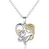 Heart Twotone Graceful Necklace For Women Perfect For Special Occasions And Gifts