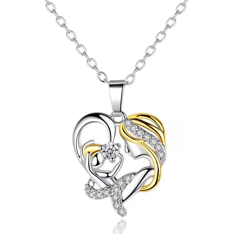 Heart Twotone Graceful Necklace For Women Perfect For Special Occasions And Gifts