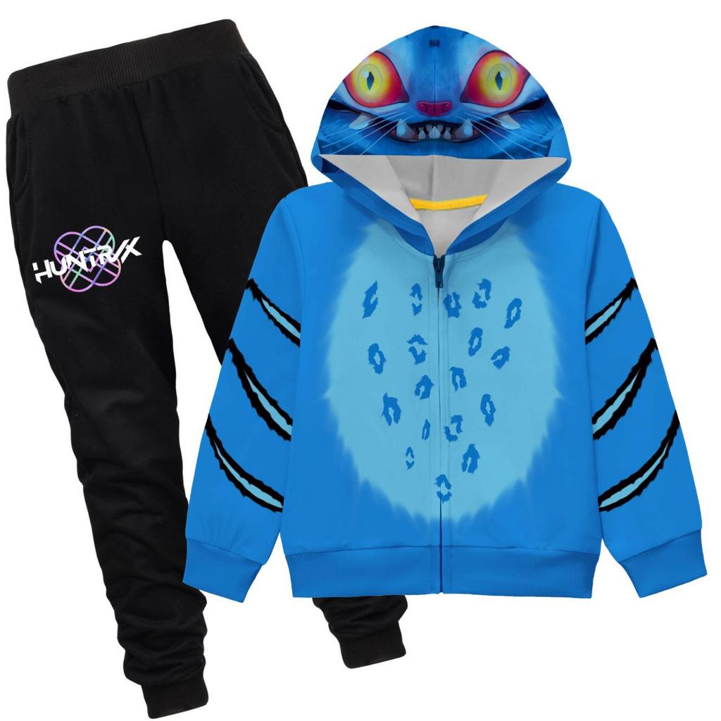 Clothing Sets Kids Unisex Jacket Zip Hooded Jacket Set