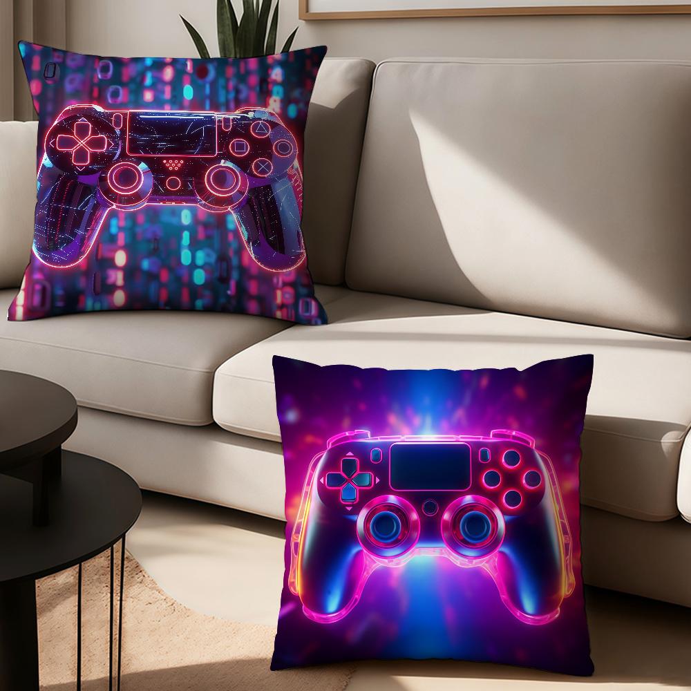 Colorful Game C-Controller Fashion Pillow Case Office Cushions Suitable For Sofa Car Bedroom Decorative Cushion Cover