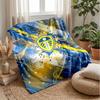 Coperta in Flanella con Stampa Leeds United, Morbida Calda Leggera Coperta da Divano Letto Campeggio