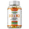 Vitamin D3 K2 Softgels 10000 IU 200 mcg 120 Count — Bone Health, Immune Support, Calcium Absorption