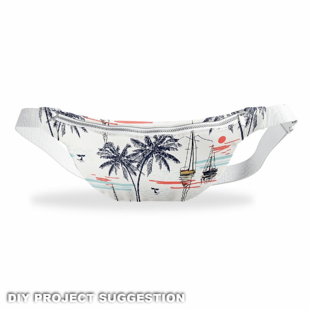Outdoor Dekostoffe Oxford - Motiv Palmen Segelboote I Dx247