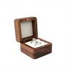 Black Walnut Solid Wood Ring Box Retro Style Luxury Exquisite Portable Storage for Necklaces Earrings Bracelets Oval Shape