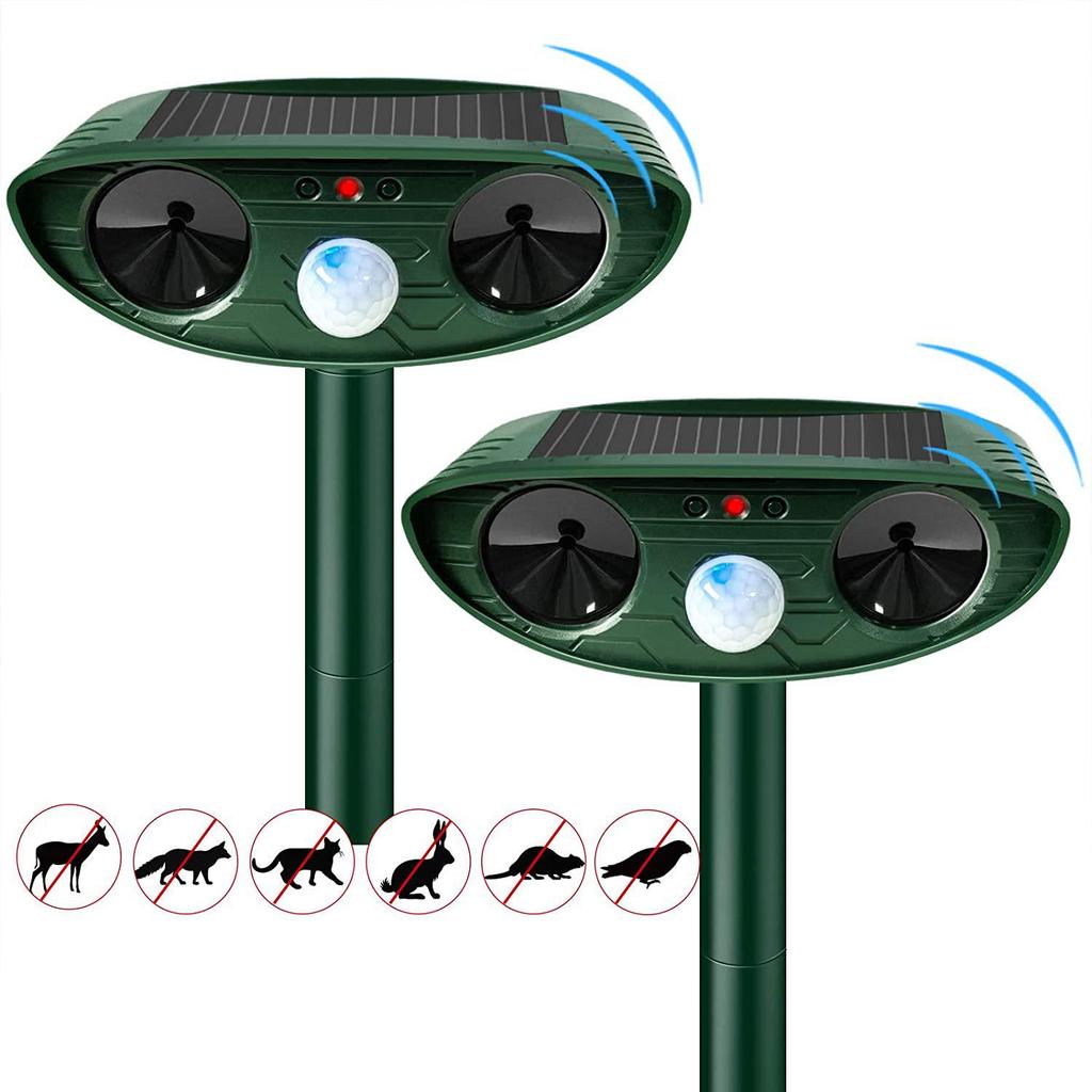 Solar-Powered LED Ultrasonic Animal Repeller with Infrared Induction