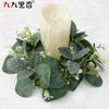American Imitation Wreath Candle Wreath Eucalyptus Wreath Eucalyptus Leaf Wreath Dining Table Money Leaf Wreath