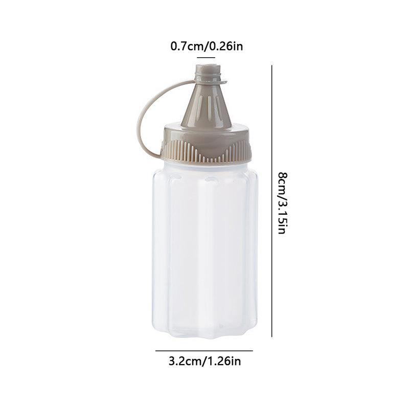 4Pcs Mini Plastic Sauce Squeeze Bottle Seasoning Box Salad Dressing Containers For Outdoor Barbecue Bento Lunch Box Accessories