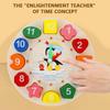 Orologio Giocattolo Orologio Didattico in Legno Orologio Pinguino Giocattoli Insegnare l'Ora Puzzle Numerico Impilabile Giocattoli Educativi Montessori per Bambini
