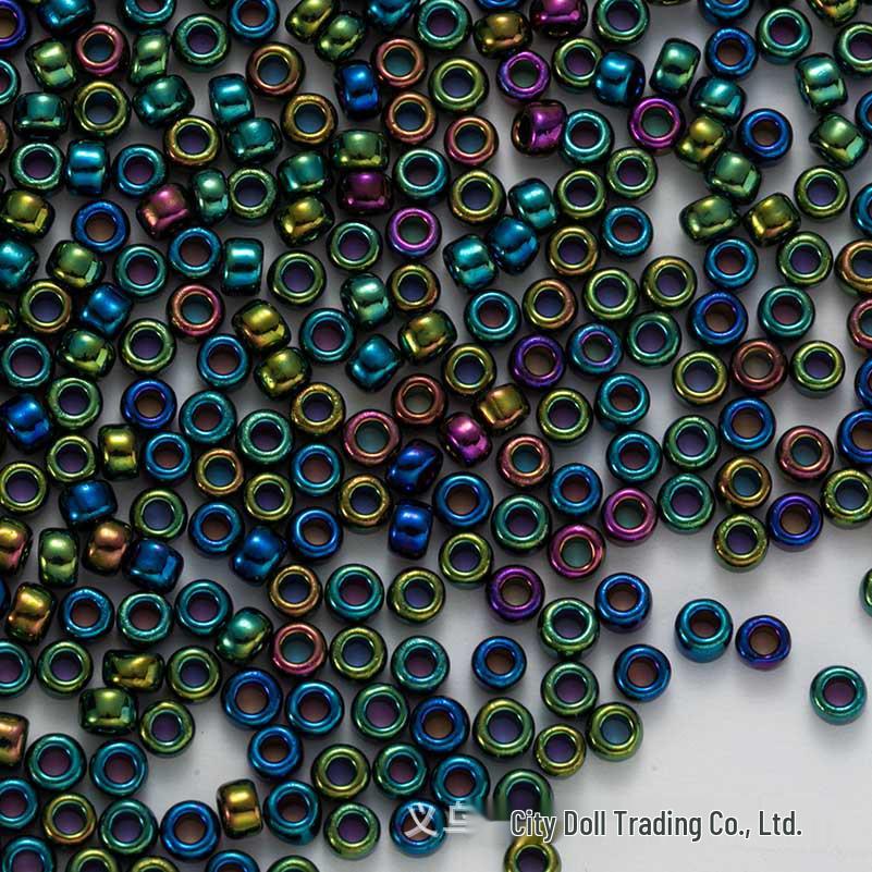 Premium 2.0mm Gold and Silver Glass Round Beads for DIY Jewelry Making