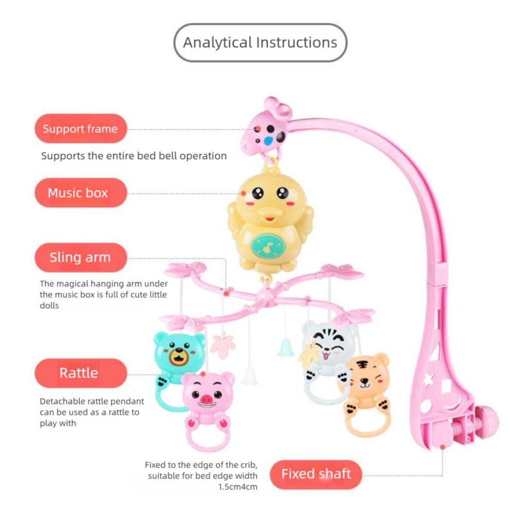 Plastic Baby Crib Bell 360 ° Rotation Baby Bed Hanging Hanging Pendant Music Toys  or 0-12 Months