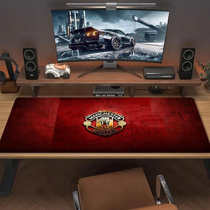 Manchester United F Large Size Mouse Pad Large Gaming Table Cushion Non-slip Laptop Tablet Big Mousepad XXL Mat Mini PC Playmat With Lock edge
