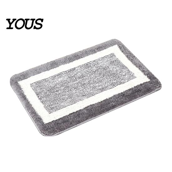 Water Absorbent Bath Mat Bathroom Anti-Slip Mat, Ultra Soft Water-Absorbent Fiber Non-Slip High Elastic Thick Cushioned Floor for Tub Home Decor