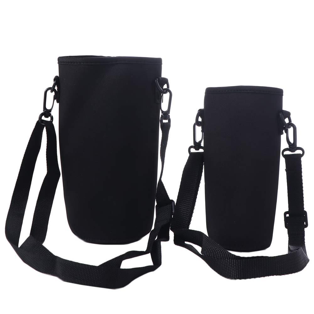 18/36/64oz Sport Cup Covers Bag Black Strap Water Bottle Cover Bag Insulated Portable Water Bottle Carrier Water Bottle
