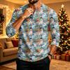 Men's Long Sleeve Shirt with Christmas Print