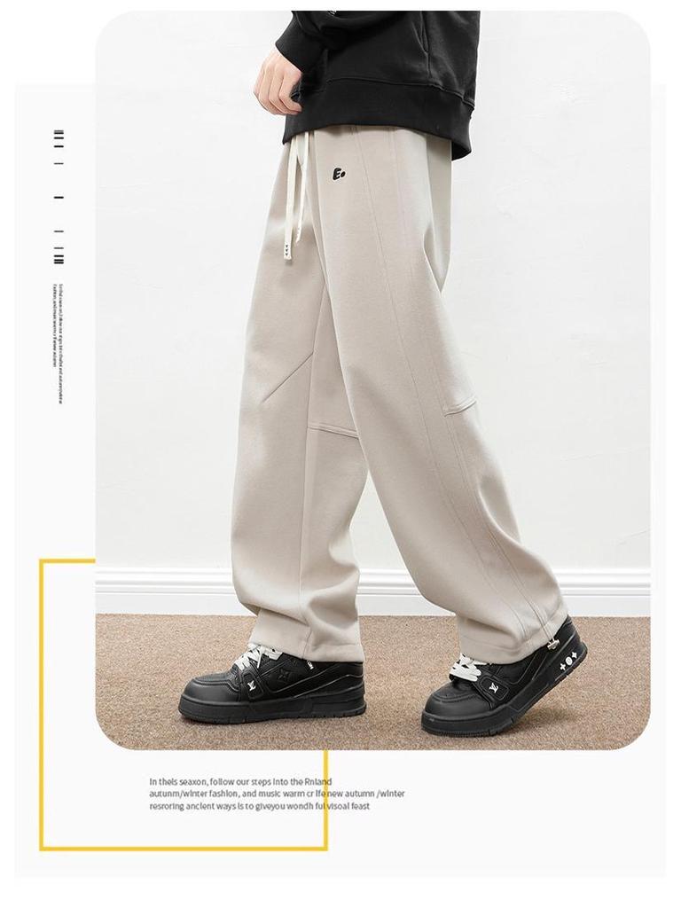 Men's Heavyweight Fleece-Lined Casual Sweatpants for Autumn & Winter