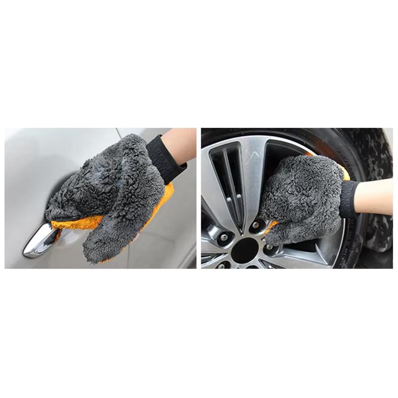Car Care Glove Plush Wash Mitt Microfiber Car Cleaning Detailing Glove Tools Cloth Furniture Glass Dust Cleaning Washer
