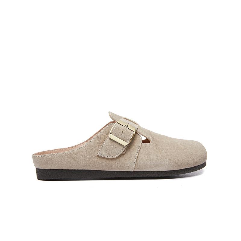 

Туфли Boken французский ретро сумка голова полушлепанцы женские ленивые одинарные туфли 2025 весна и лето новые на плоской подошве туфли Boken 35