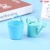 1Set Dollhouse Miniature Bucket Watering Can Model Plant Watering Tool Garden Decor Toy