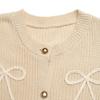 Autumn 2025 High-End Bow Embroidered Knit Cardigan Sweater