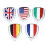 3D Metall Autoaufkleber Italien Frankreich Deutschland England Amerika Flagge Emblem Abzeichen Aufkleber
