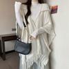 Crochet Top Knitted Hoodie Shawl Wrap Evening Capes Elegant Women Cloak  Travel