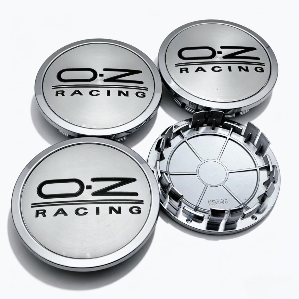 4 stuks/Set 75 mm / Clips 65 mm OZ O.Z Racing Logo Embleem Badge Auto Wiel Naafdoppen Wielnaaf Stofkap Velg Naafkap Auto Accessoires
