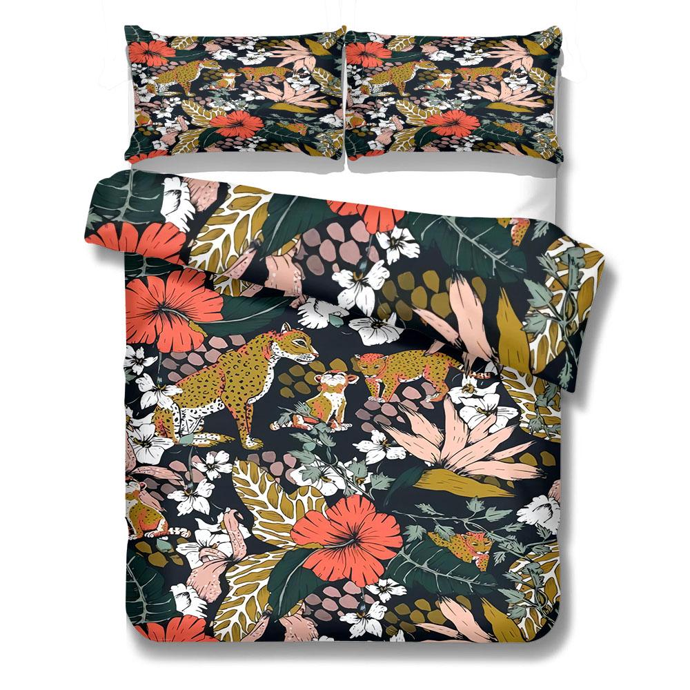 

Comforter Shivering Wild Animals King Queen Double Full Twin Single Size Set Comforter (quilt)-EU Single(135*200cm)3pcs