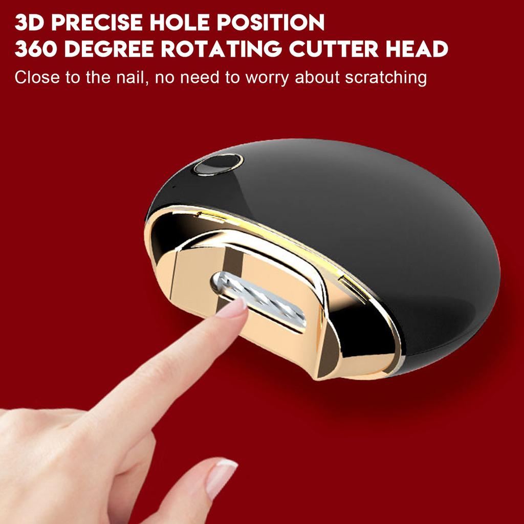 Electric Nail Clipper Safe Design Prevent Splatter 2 Gears Automatic Nail Cutter for Children for Travel