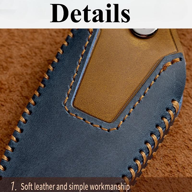 Leder Auto Schlüsselhülle Abdeckung Für Bmw Auto 2017 2018 7er Serie Display Schlüssel Tasche Für Bmw 740Li 750Li Schlüsselhülle Touchscreen Schlüsselhülle