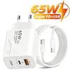 USB 65W Schnellladegerät Typ C Hohe Geschwindigkeit Laden Handy Wandadapter Für iPhone Honor Xiaomi Huawei Samsung Oneplus