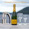 Ergonomischer Griff Champagnerflaschenöffner Zink Zink Zinklegierung Champagnerkorkenzieher Küche Sprudelnd