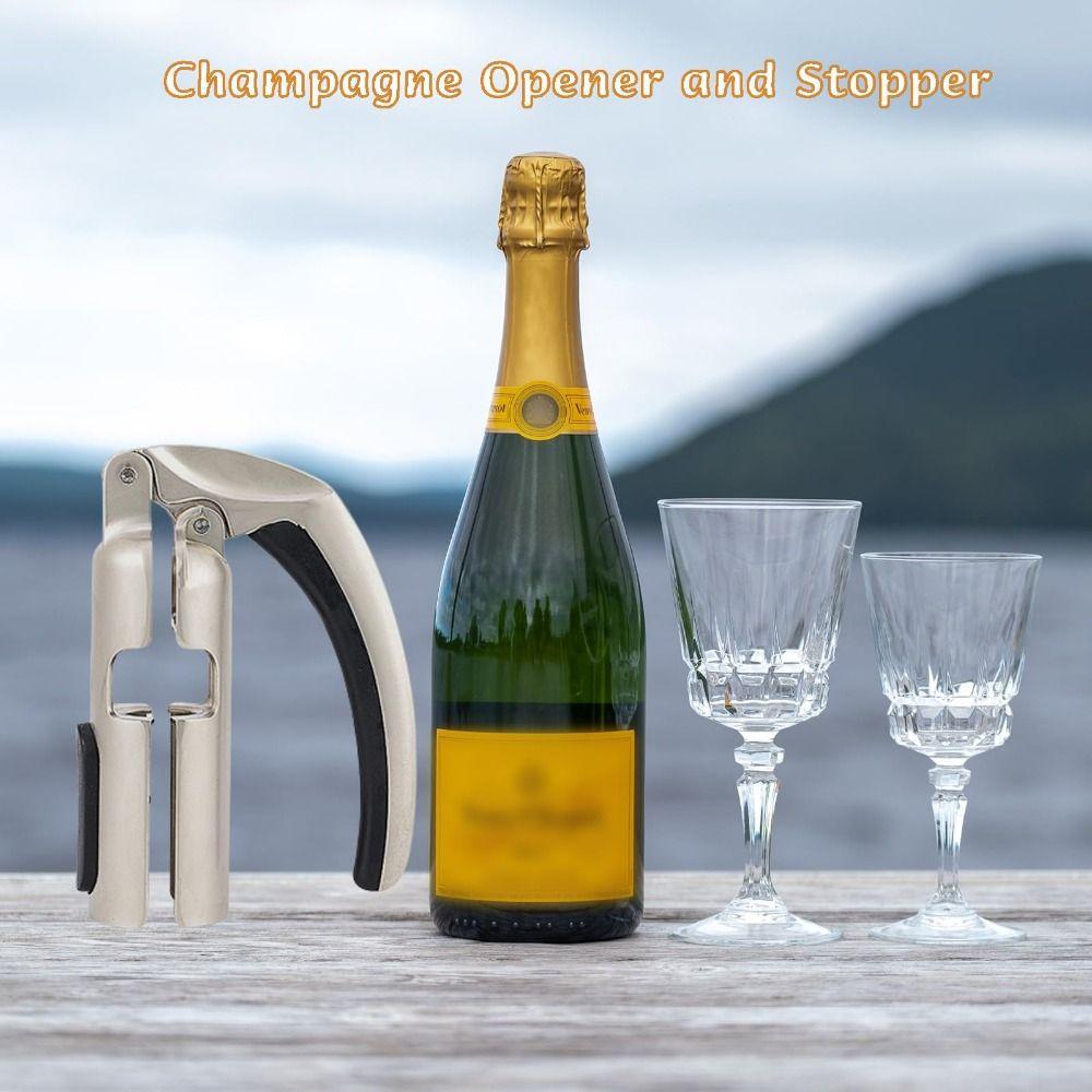 Ergonomischer Griff Champagnerflaschenöffner Zink Zink Zinklegierung Champagnerkorkenzieher Küche Sprudelnd